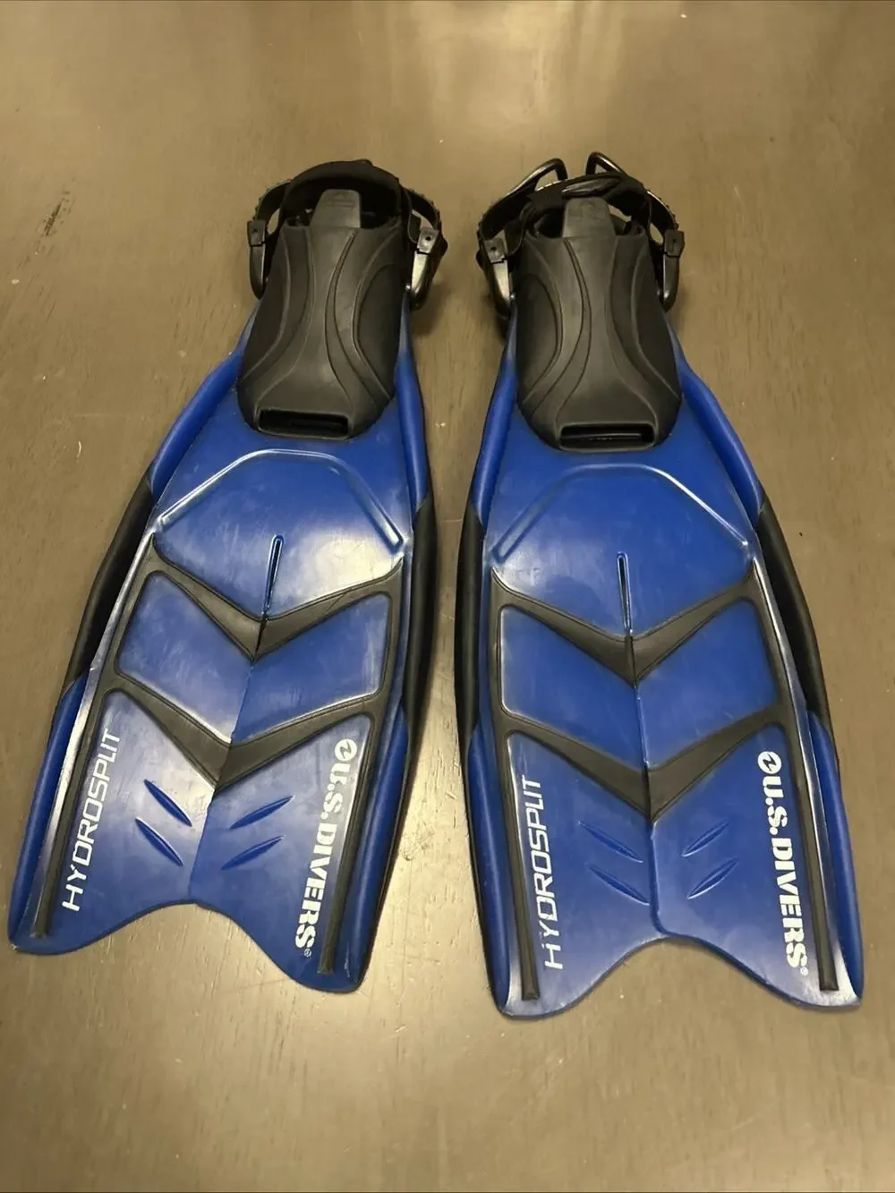 Nature’s Wing US Divers Hydrosplit Propeller Fins S/M 5 - 8.5 Split Flipper Blue